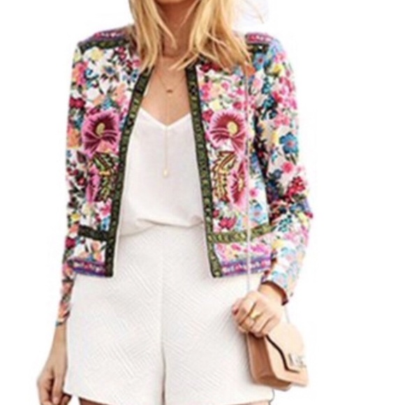 Jackets & Blazers - BeAutiFul 0peN FroNt, l0ng SleEve  fl0rAl jaCKet
